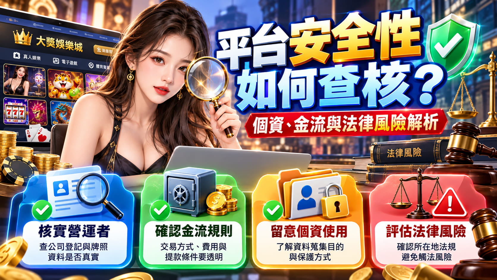網路評價不能取代實際查證。從網址、個資保護到資金規則逐一確認,才能更理性地判斷潛在風險。